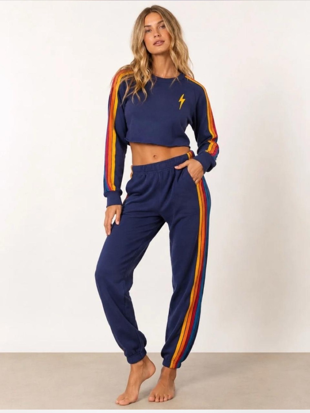 Aviator Nation Fleece SET!  Jogger Pants +crew neck sweater